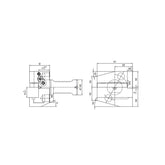 B1B4AK Radial, Short, Coolant, Wedge Clamping Holder B1B4AK-302040 - Makotools Industrial Supply Tools for Metal Cutting